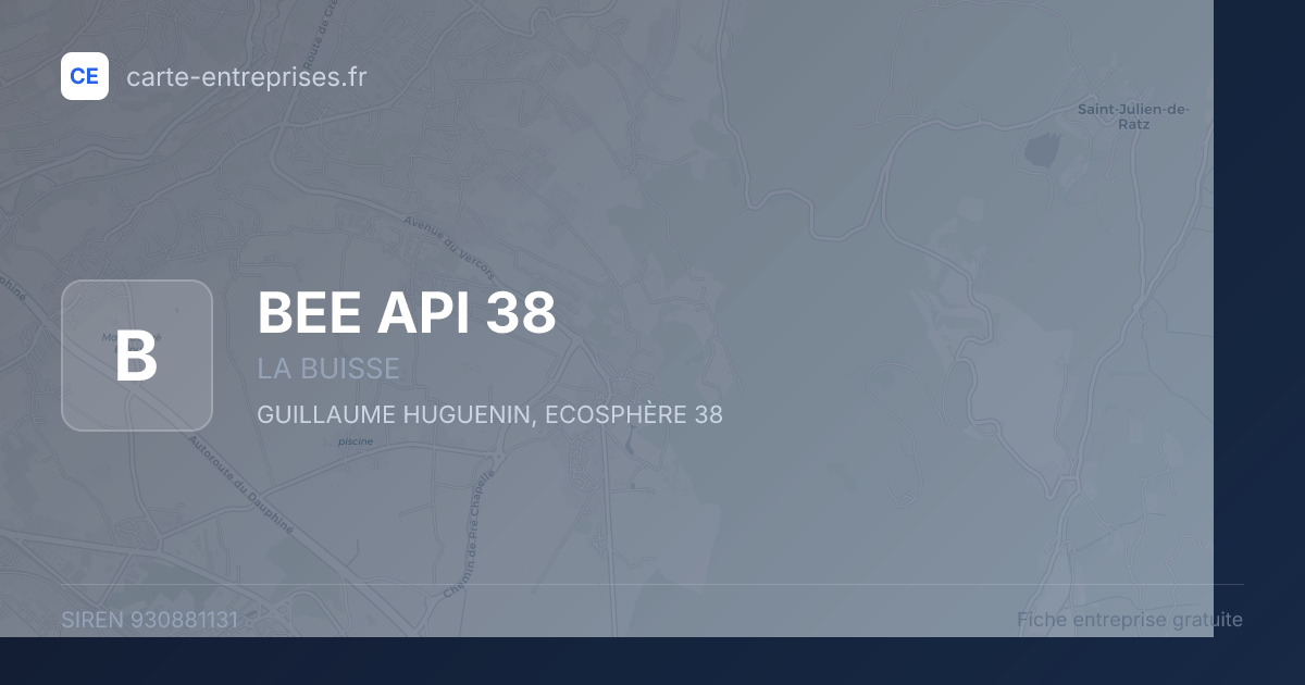 BEE API 38 — 930881131 — fiche entreprise