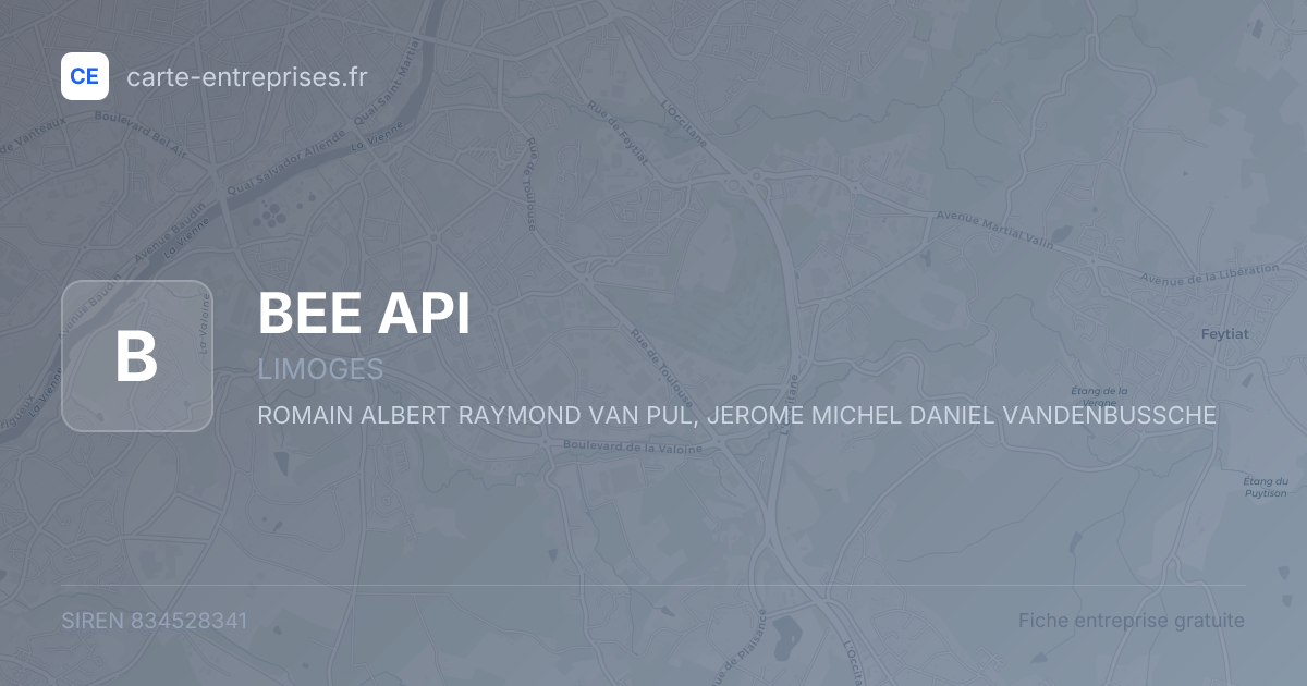 BEE API — 834528341 — fiche entreprise