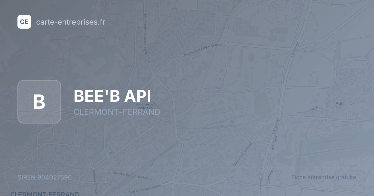 BEE'B API — 904027596 — fiche entreprise