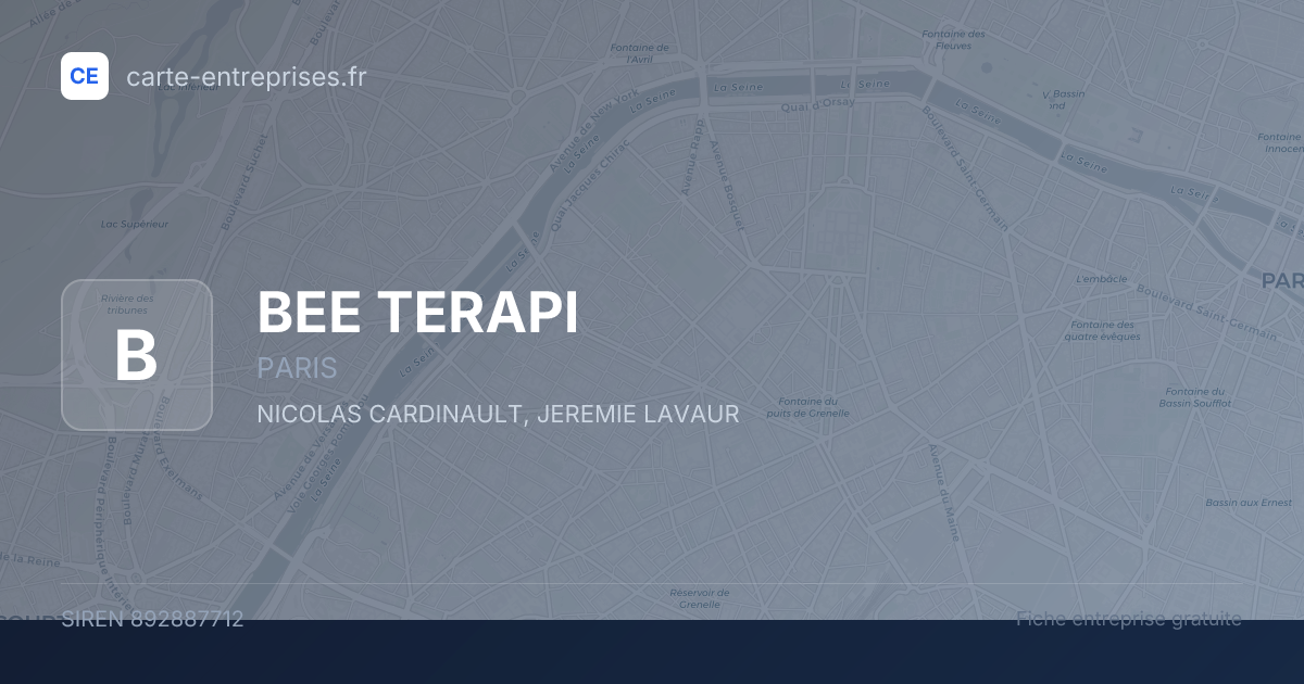 BEE TERAPI — 892887712 — fiche entreprise