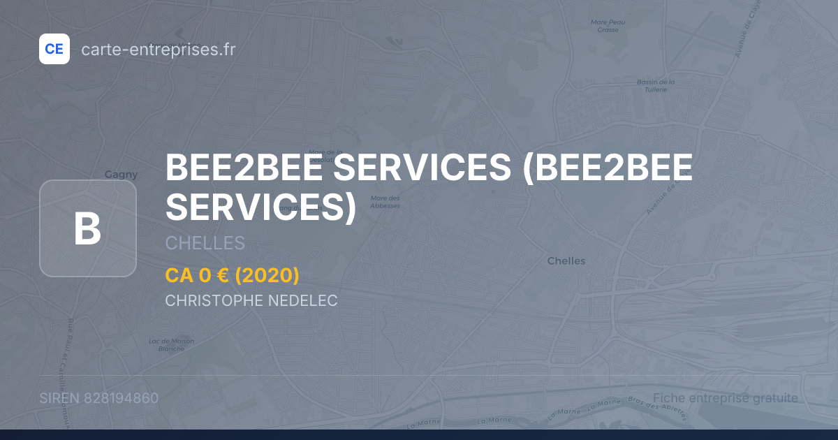 BEE2BEE SERVICES — 828194860 — fiche entreprise