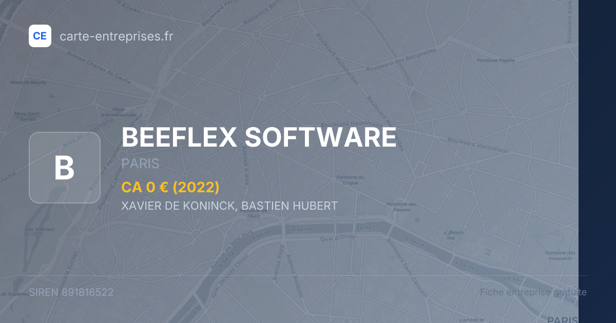 BEEFLEX SOFTWARE — 891816522 — fiche entreprise