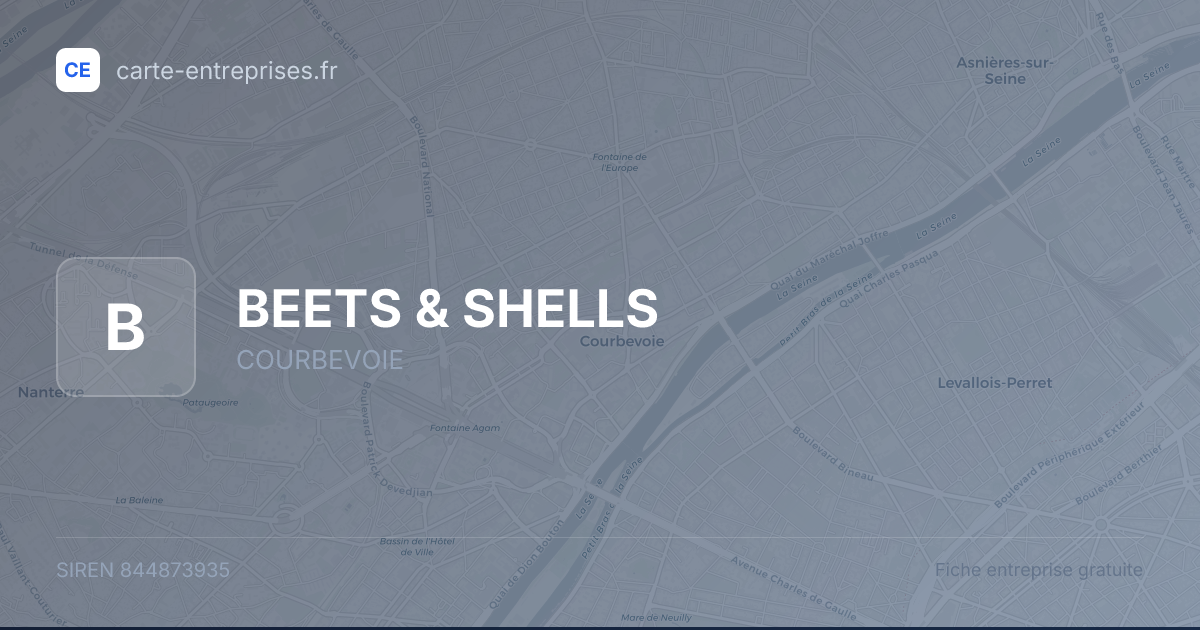 BEETS & SHELLS — 844873935 — fiche entreprise