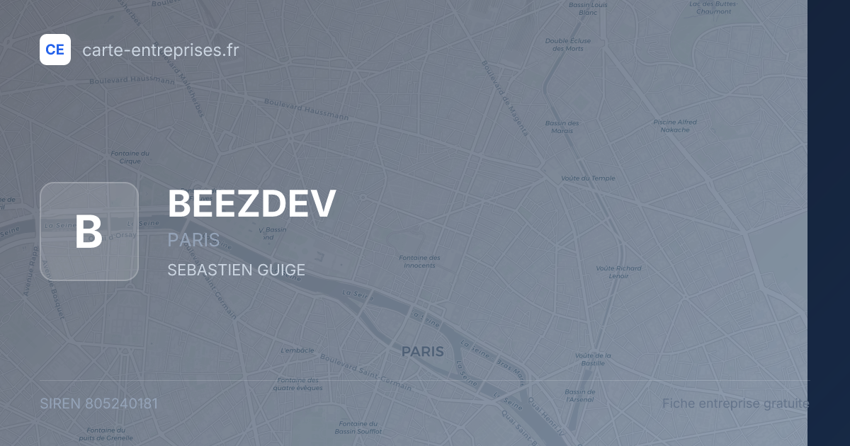 BEEZDEV — 805240181 — fiche entreprise