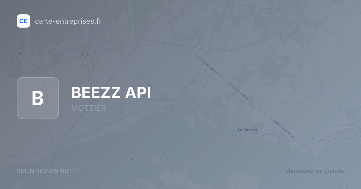 BEEZZ API — 802989160 — fiche entreprise