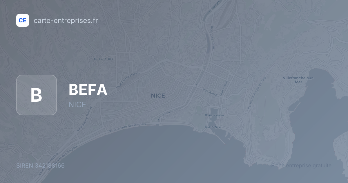 BEFA — 342188166 — fiche entreprise