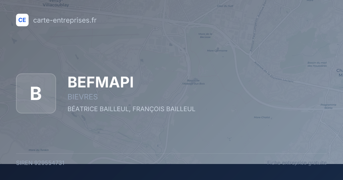 BEFMAPI — 929554731 — fiche entreprise