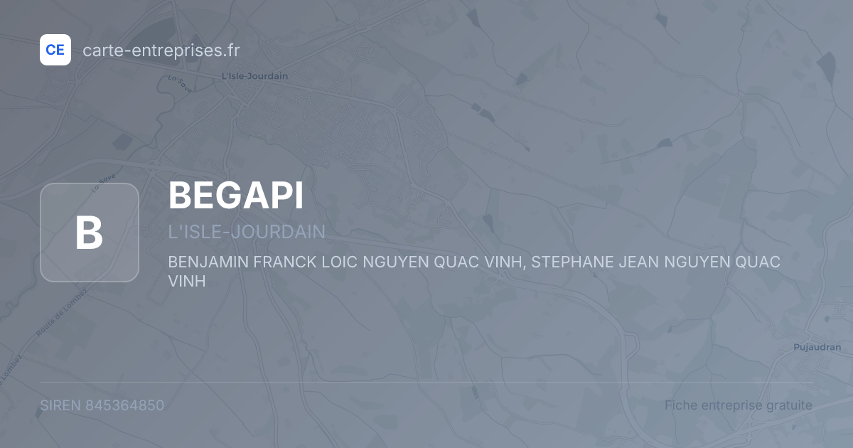 BEGAPI — 845364850 — fiche entreprise