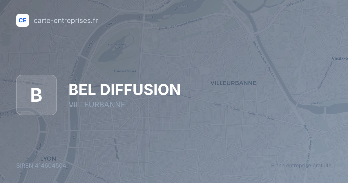 BEL DIFFUSION — 414604504 — fiche entreprise