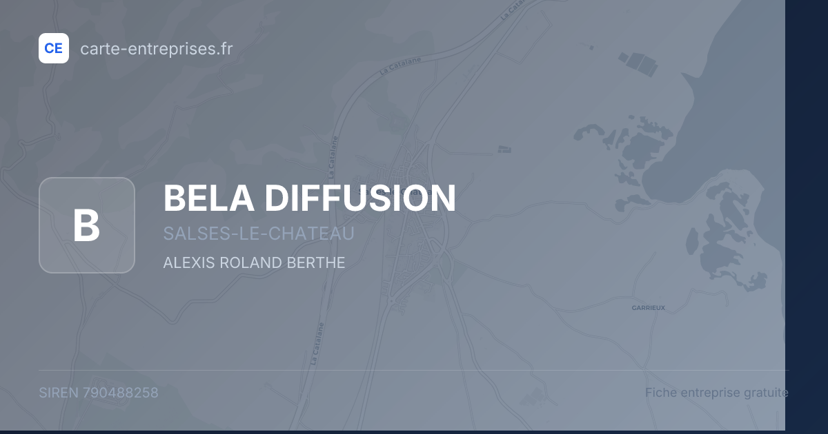 BELA DIFFUSION — 790488258 — fiche entreprise