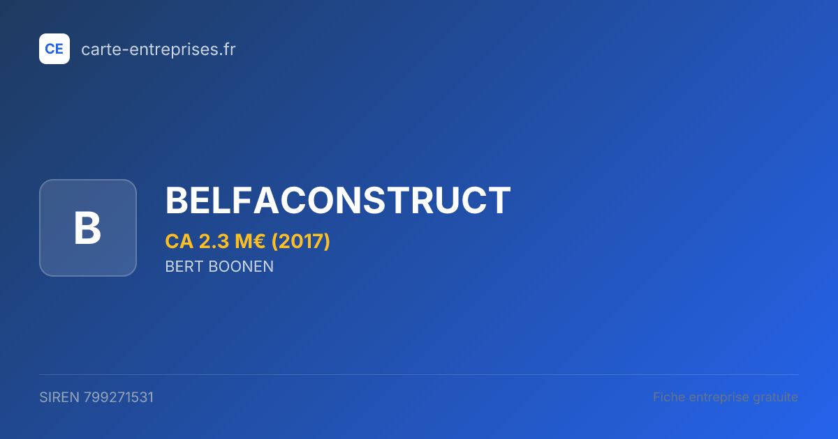 BELFACONSTRUCT — 799271531 — fiche entreprise