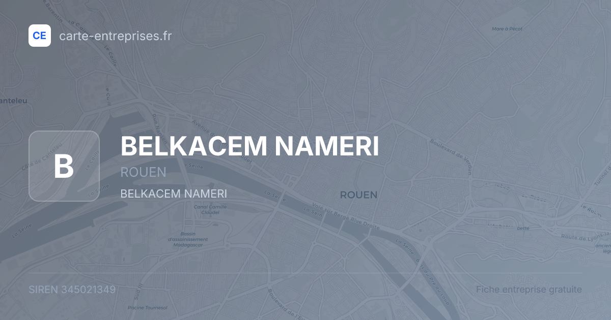 BELKACEM NAMERI — 345021349 — fiche entreprise