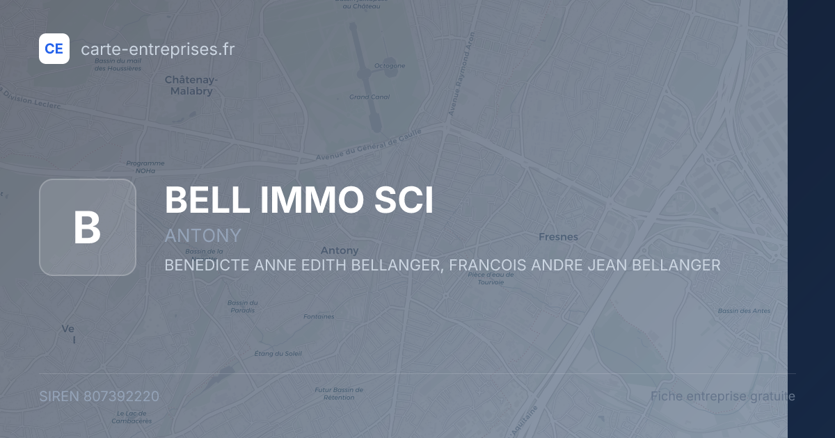 BELL IMMO SCI — 807392220 — fiche entreprise