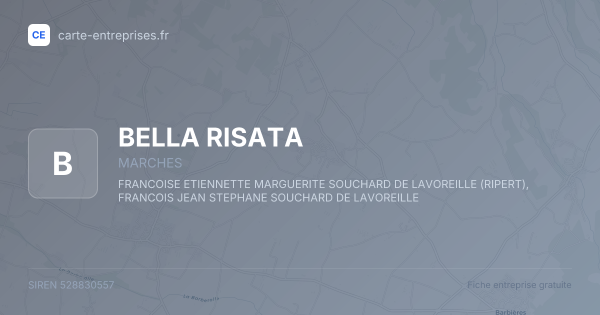 BELLA RISATA — 528830557 — fiche entreprise