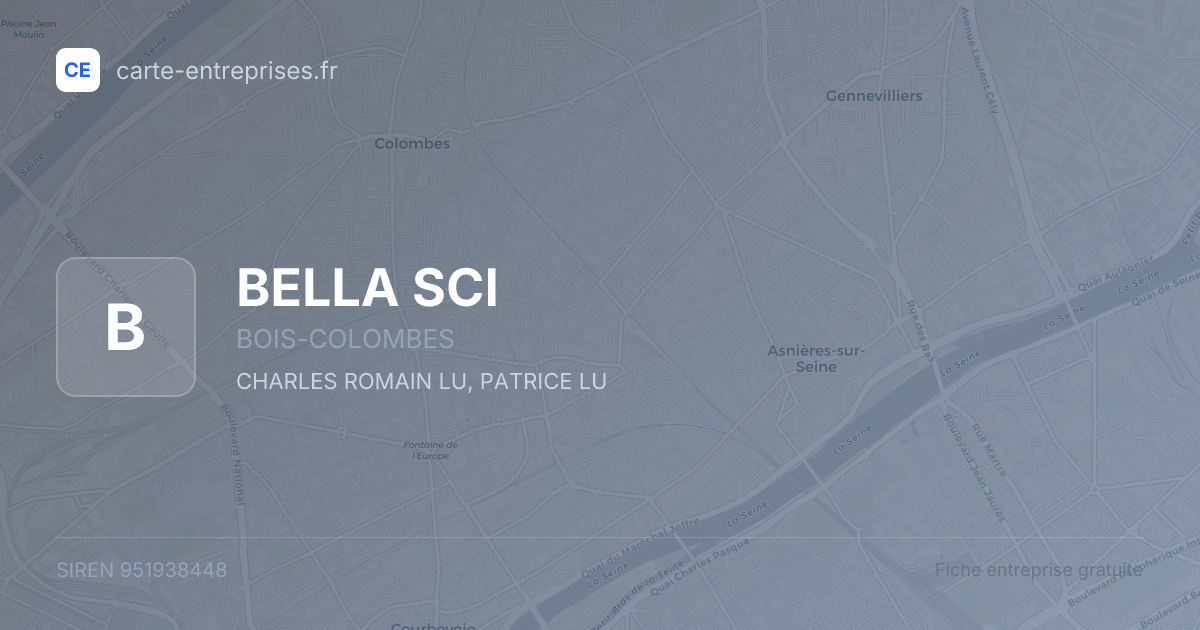 BELLA SCI — 951938448 — fiche entreprise