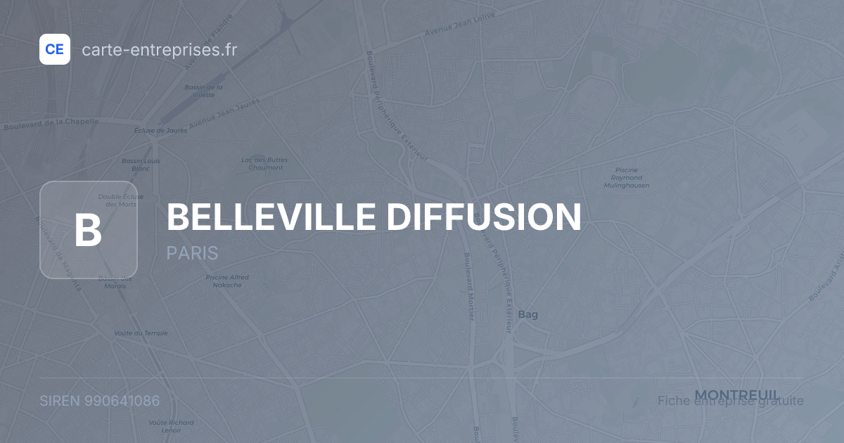 BELLEVILLE DIFFUSION — 990641086 — fiche entreprise