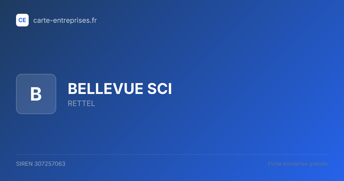 BELLEVUE SCI — 307257063 — fiche entreprise