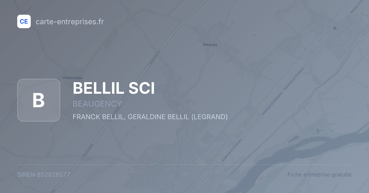BELLIL SCI — 852826577 — fiche entreprise