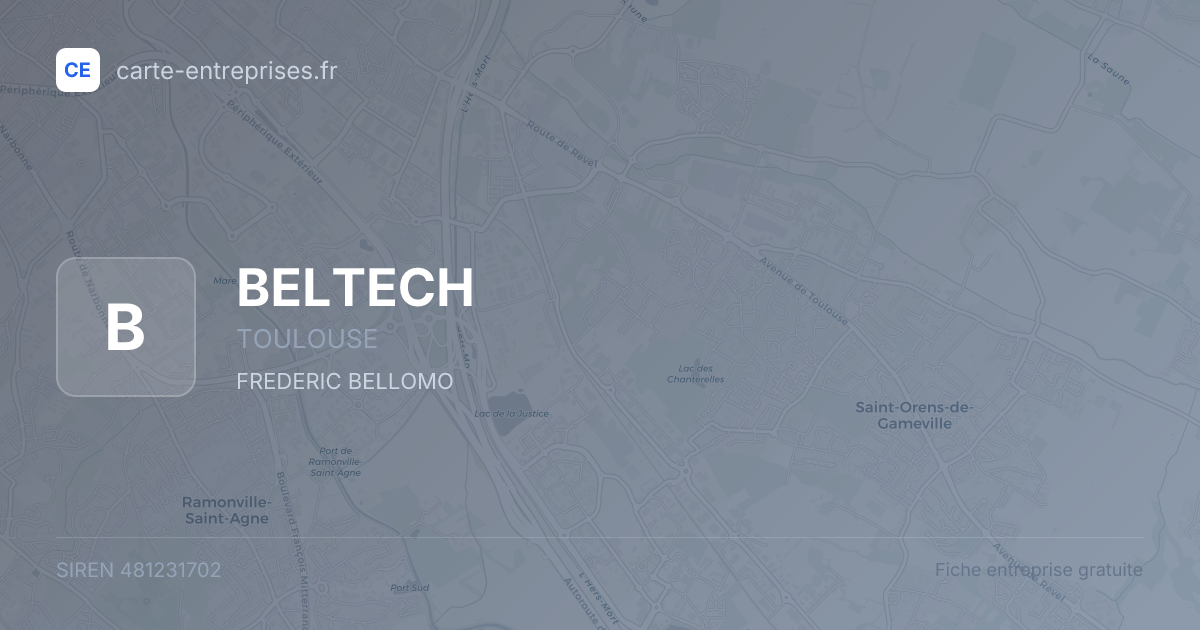 BELTECH — 481231702 — fiche entreprise