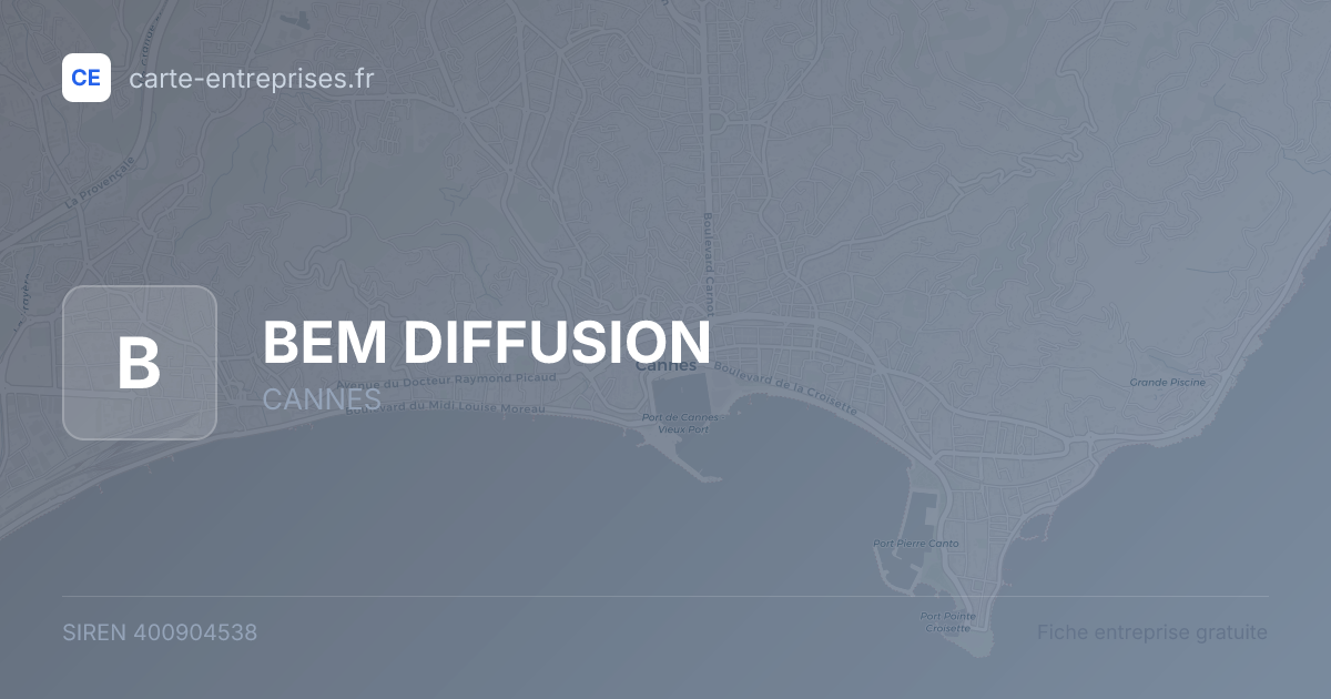 BEM DIFFUSION — 400904538 — fiche entreprise
