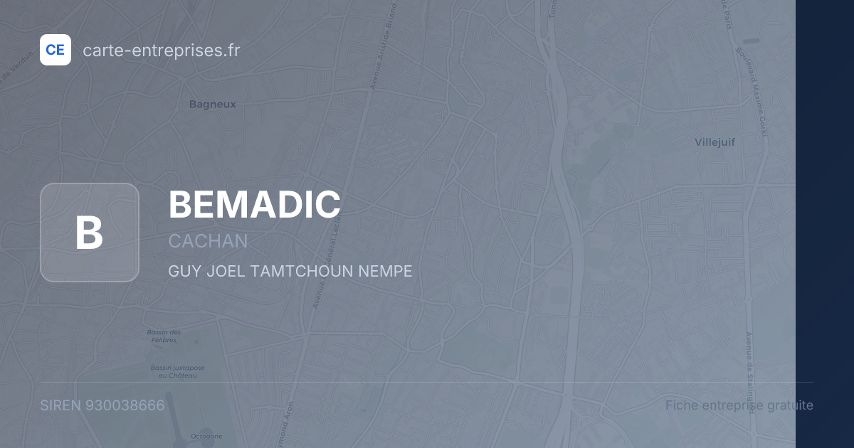 BEMADIC — 930038666 — fiche entreprise