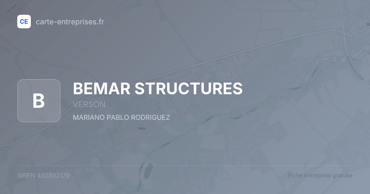 BEMAR STRUCTURES — 492892179 — fiche entreprise