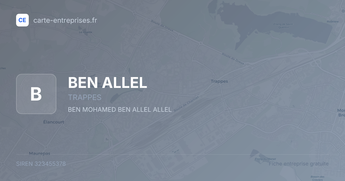 BEN ALLEL — 323455378 — fiche entreprise