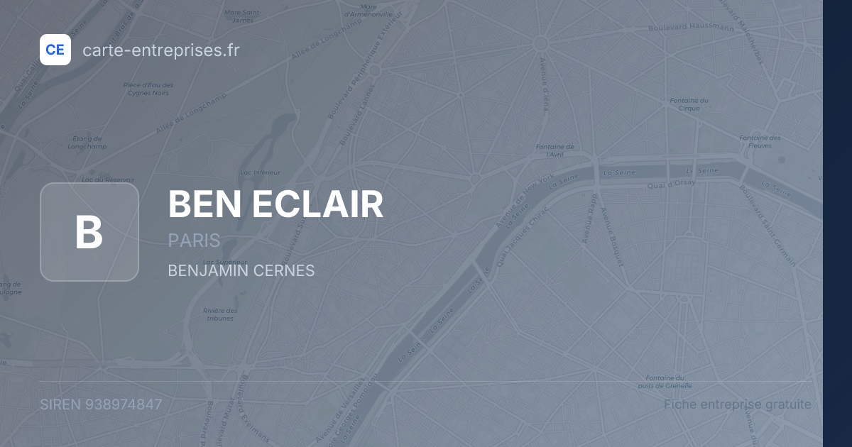 BEN ECLAIR — 938974847 — fiche entreprise