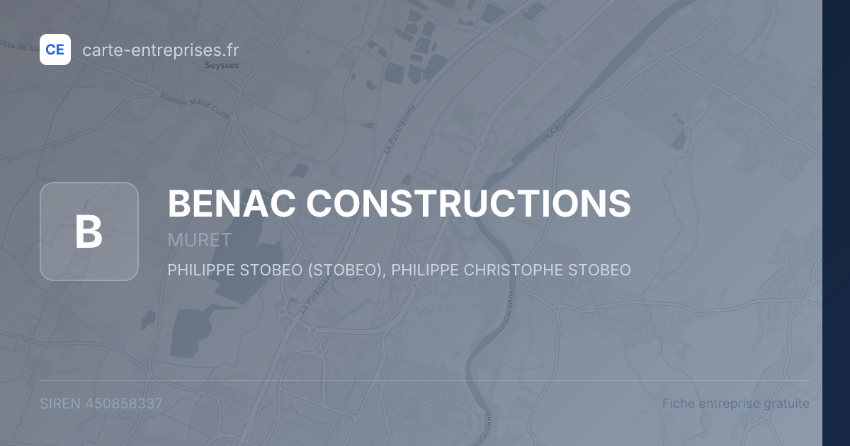 BENAC CONSTRUCTIONS — 450858337 — fiche entreprise