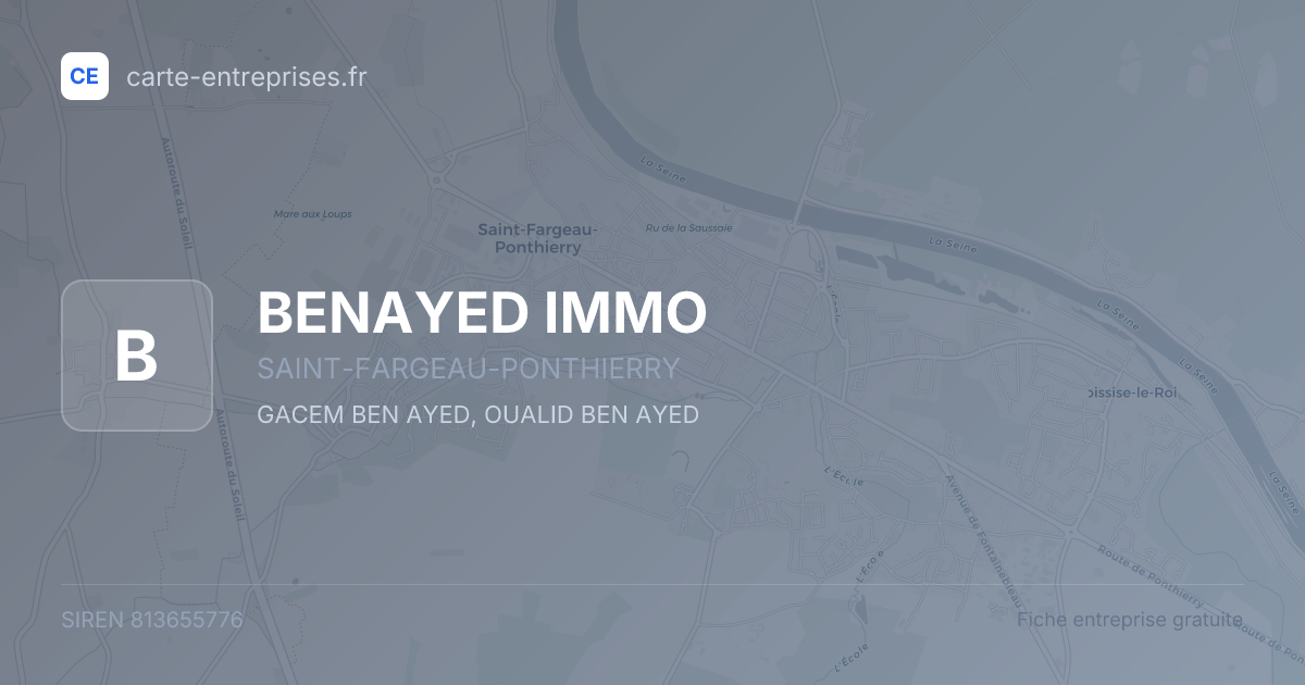 BENAYED IMMO — 813655776 — fiche entreprise