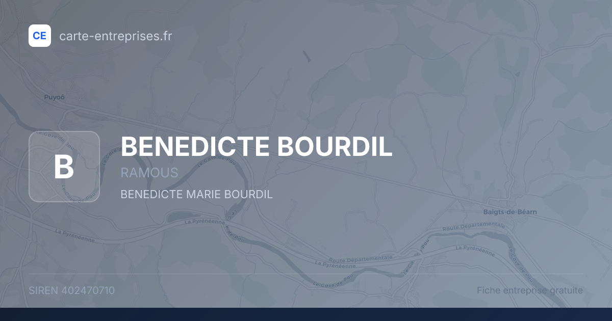 BENEDICTE BOURDIL — 402470710 — fiche entreprise