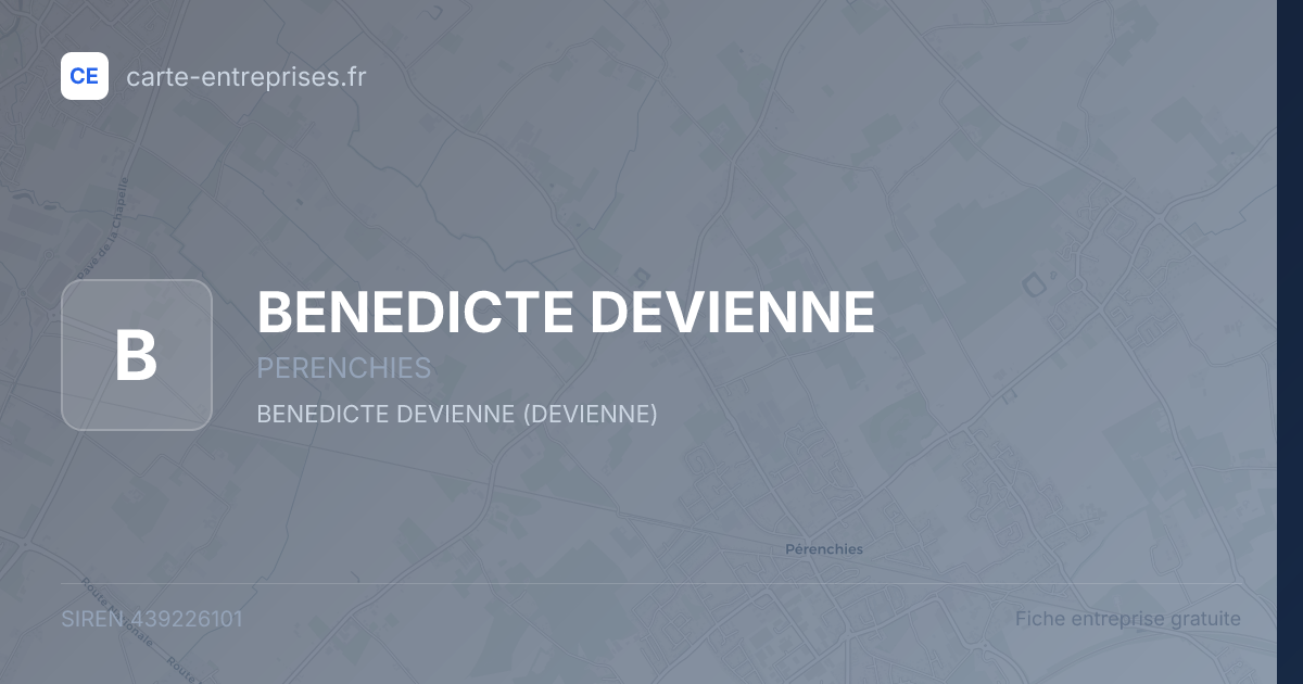 BENEDICTE DEVIENNE — 439226101 — fiche entreprise