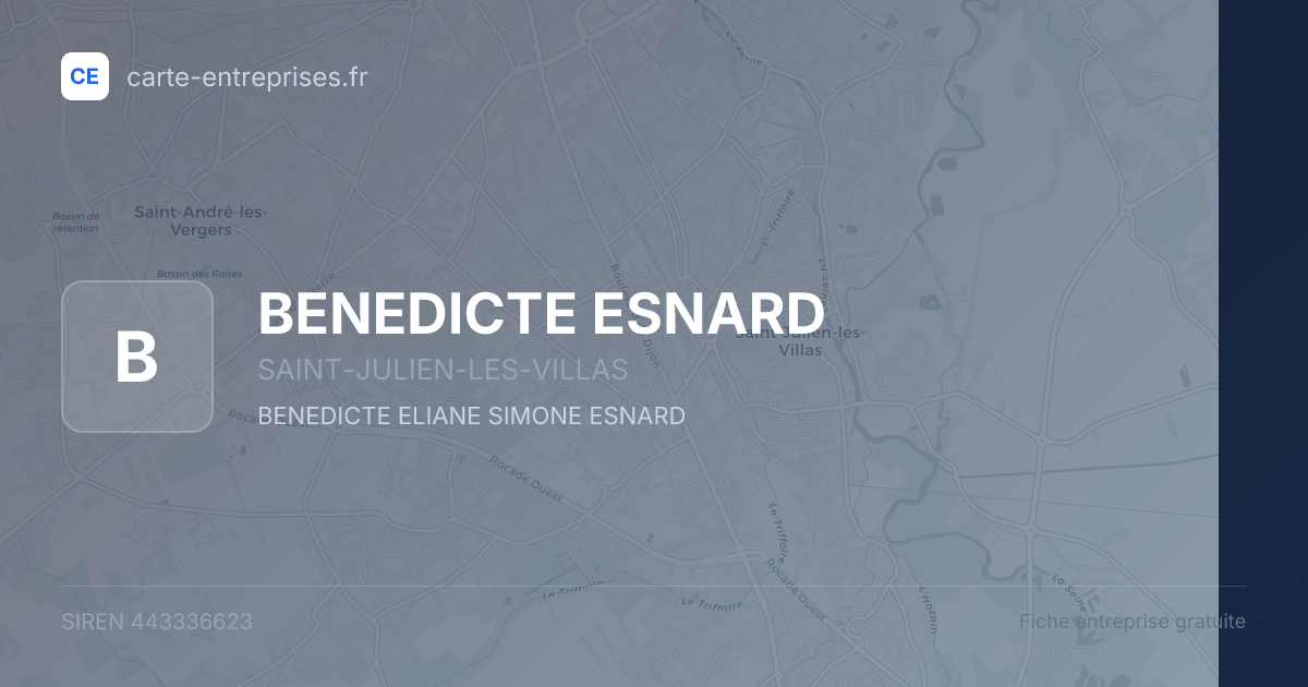 BENEDICTE ESNARD — 443336623 — fiche entreprise