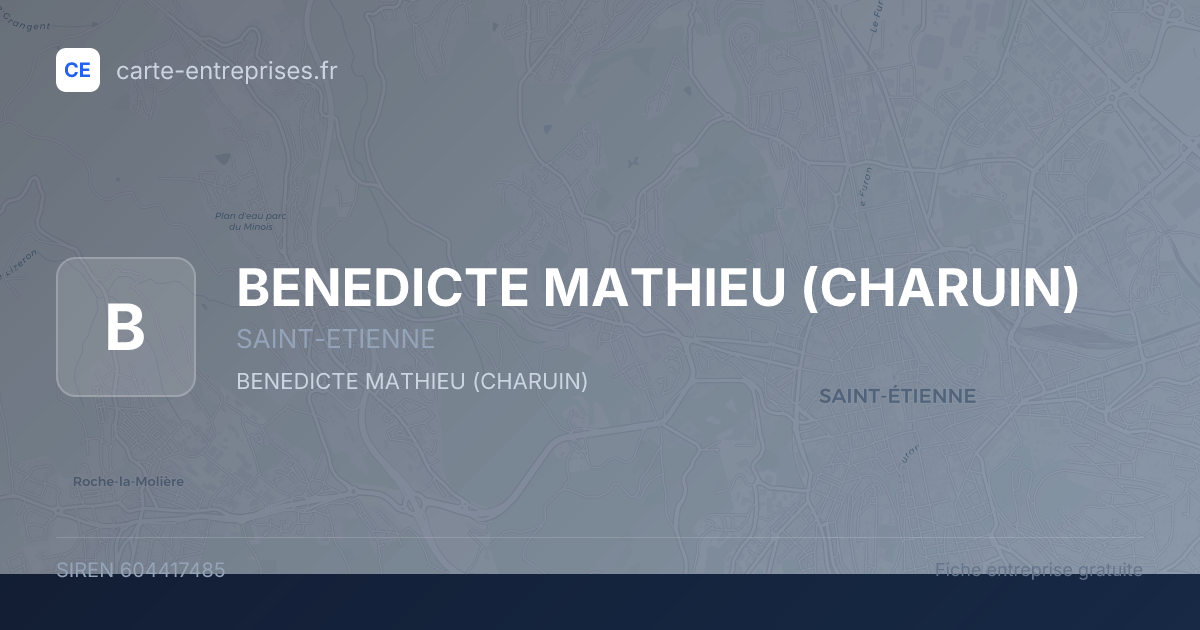 BENEDICTE MATHIEU (CHARUIN) — 604417485 — fiche entreprise
