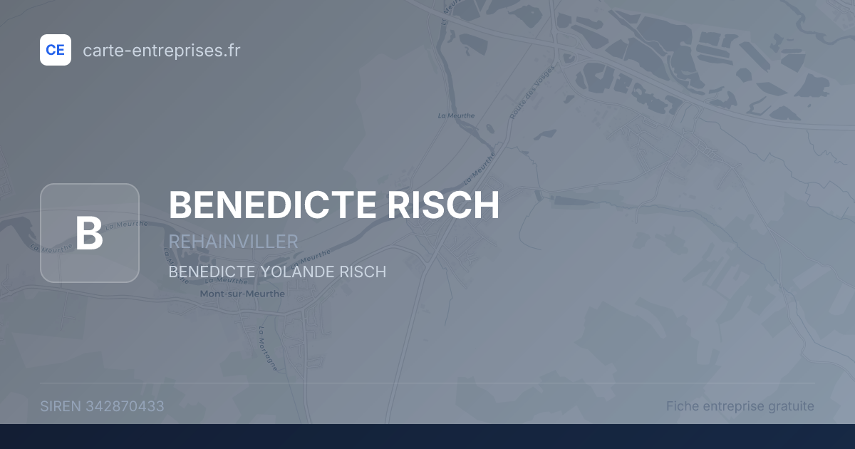 BENEDICTE RISCH — 342870433 — fiche entreprise