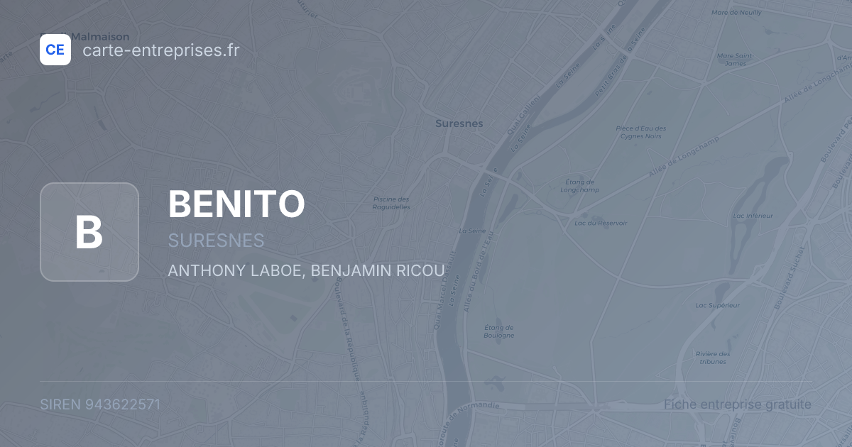 BENITO — 943622571 — fiche entreprise