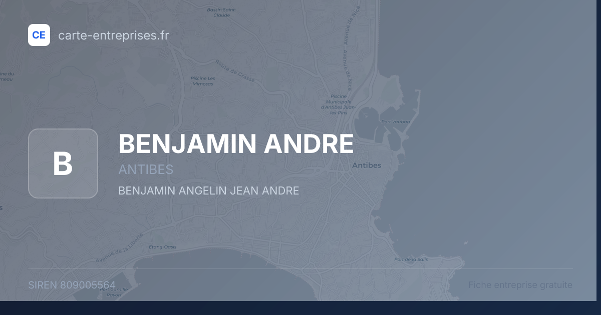 BENJAMIN ANDRE — 809005564 — fiche entreprise