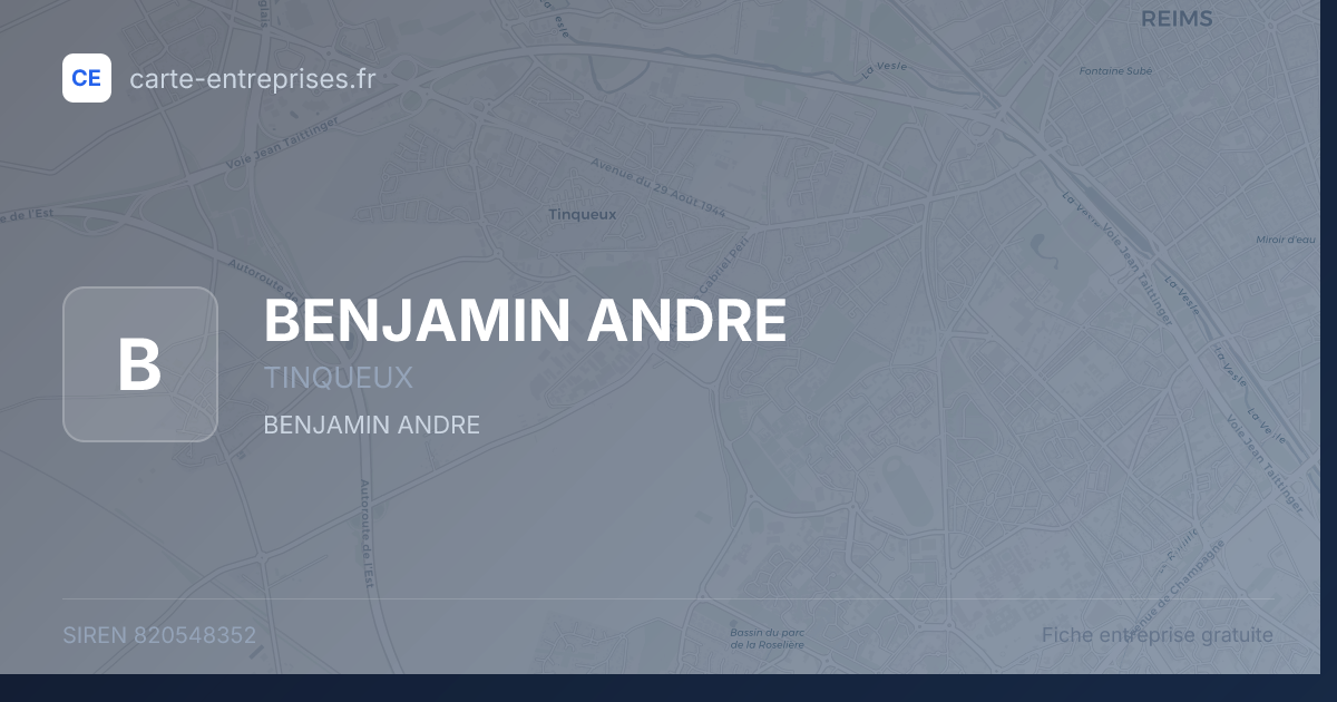 BENJAMIN ANDRE — 820548352 — fiche entreprise