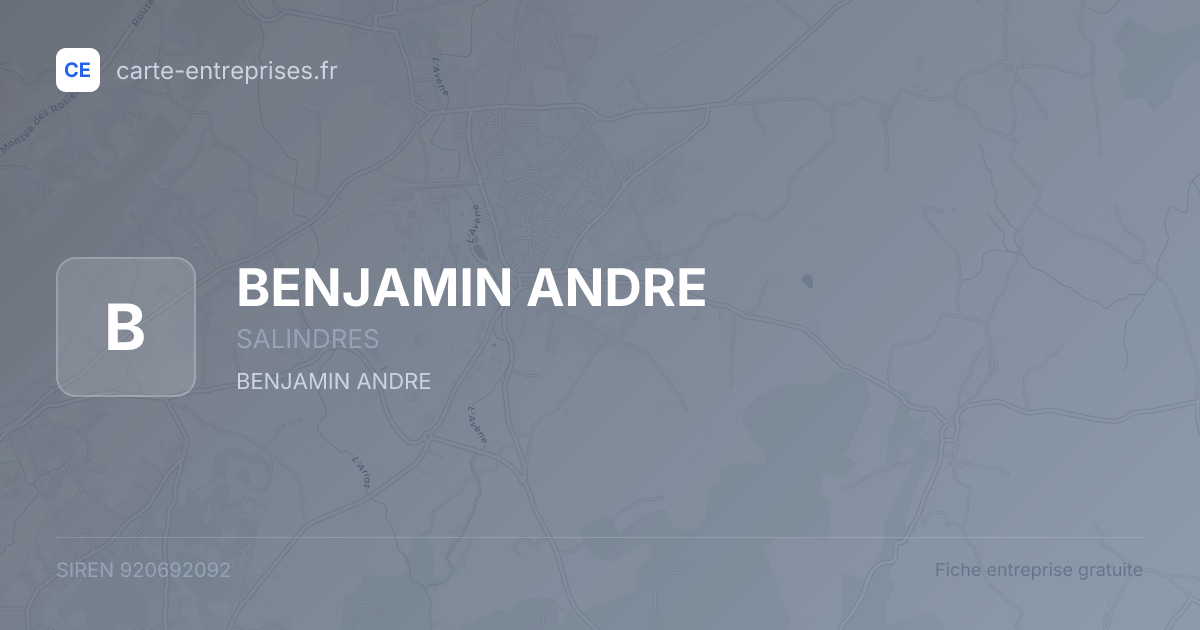BENJAMIN ANDRE — 920692092 — fiche entreprise
