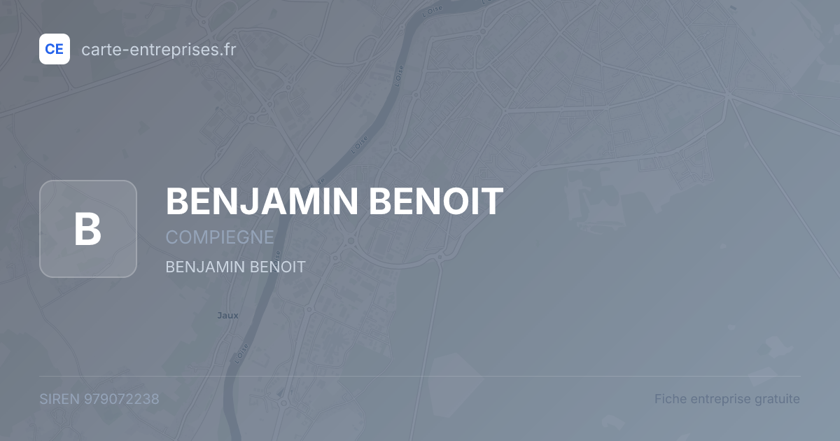 BENJAMIN BENOIT — 979072238 — fiche entreprise