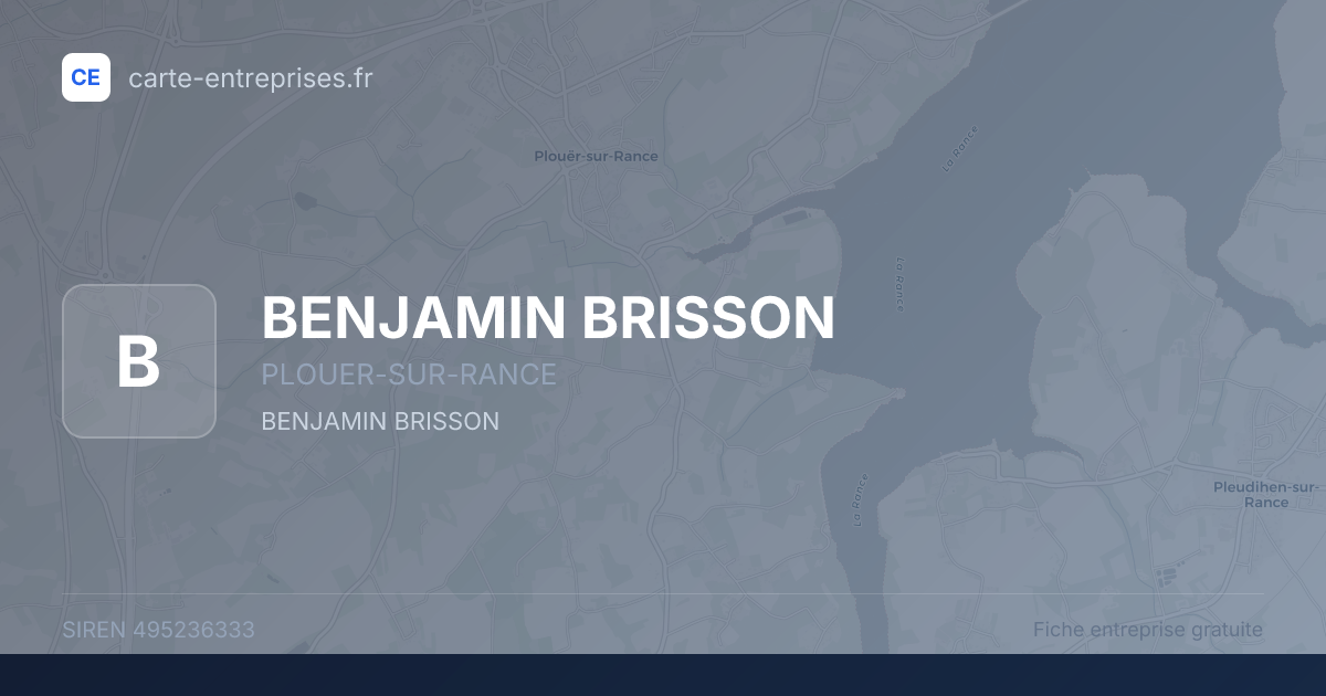 BENJAMIN BRISSON — 495236333 — fiche entreprise
