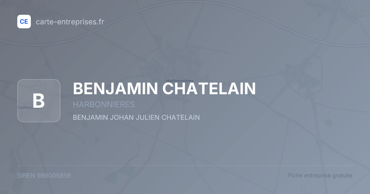 BENJAMIN CHATELAIN — 988005856 — fiche entreprise