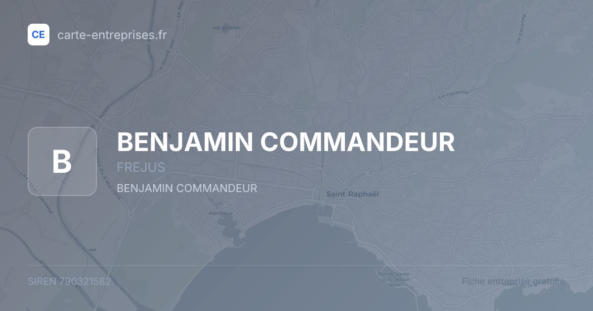 BENJAMIN COMMANDEUR — 790321582 — fiche entreprise