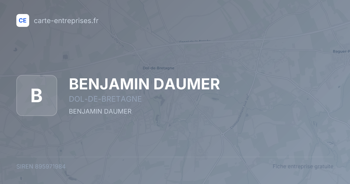 BENJAMIN DAUMER — 895971984 — fiche entreprise