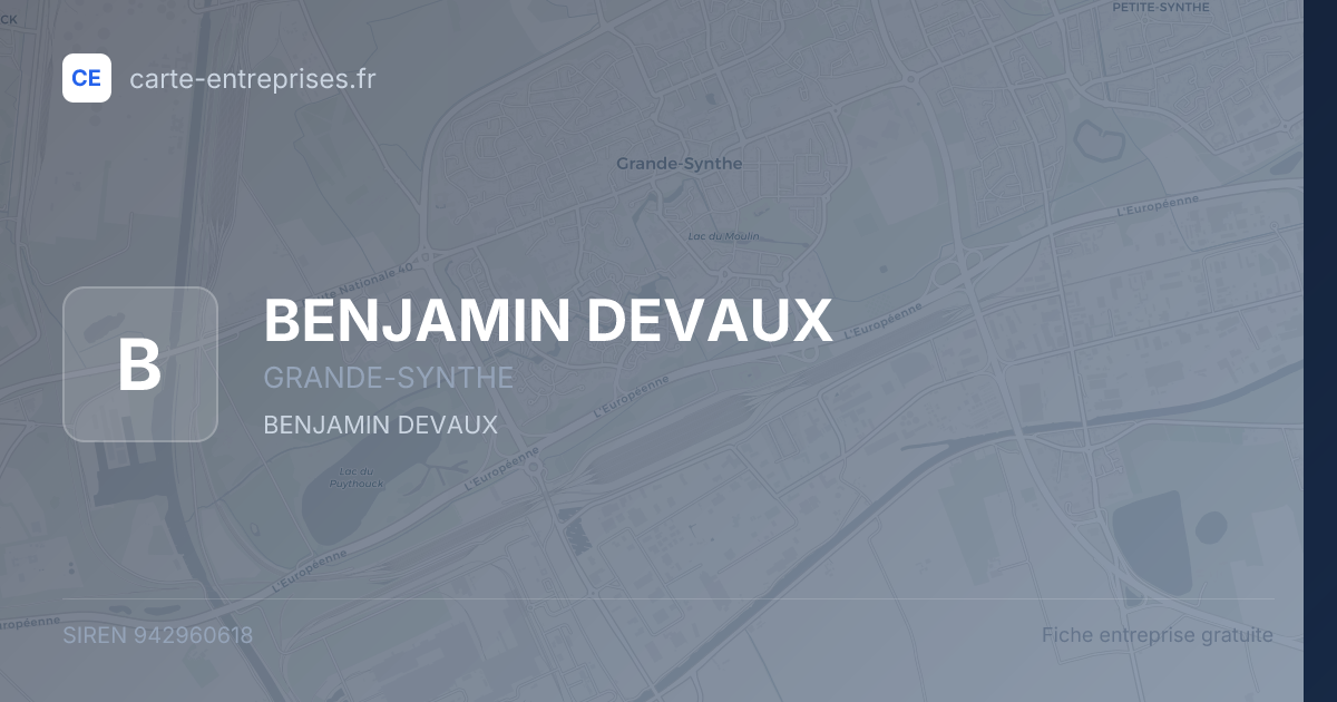 BENJAMIN DEVAUX — 942960618 — fiche entreprise