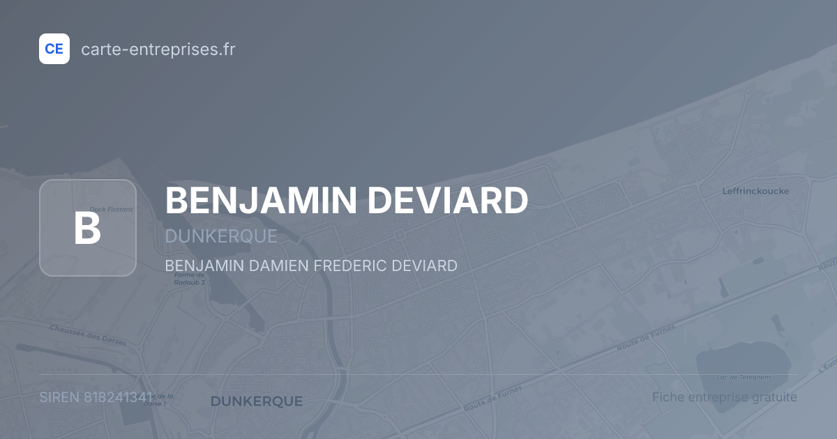 BENJAMIN DEVIARD — 818241341 — fiche entreprise