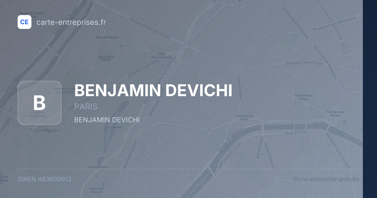BENJAMIN DEVICHI — 483609913 — fiche entreprise