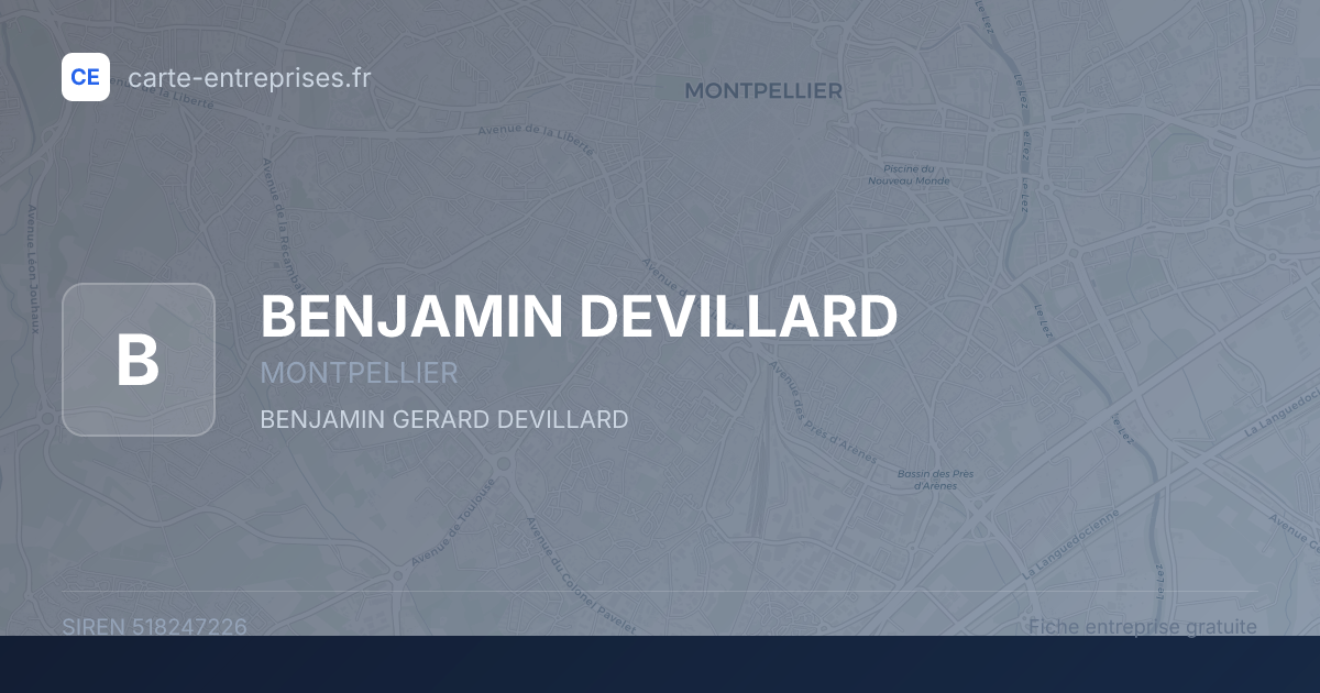 BENJAMIN DEVILLARD — 518247226 — fiche entreprise
