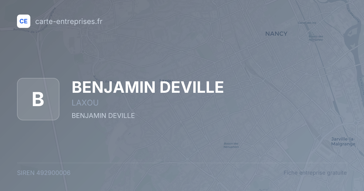 BENJAMIN DEVILLE — 492900006 — fiche entreprise