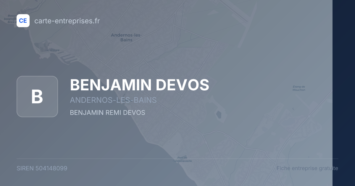 BENJAMIN DEVOS — 504148099 — fiche entreprise